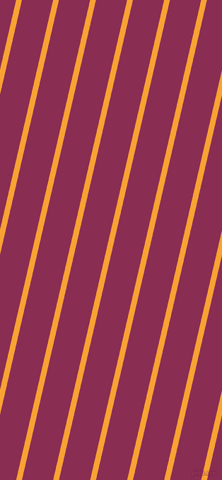 77 degree angle lines stripes, 8 pixel line width, 43 pixel line spacing, Lightning Yellow and Rose Bud Cherry stripes and lines seamless tileable