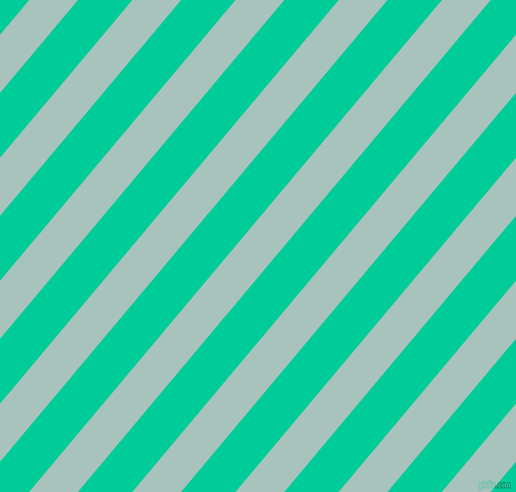 50 degree angle lines stripes, 42 pixel line width, 47 pixel line spacing, Opal and Caribbean Green stripes and lines seamless tileable