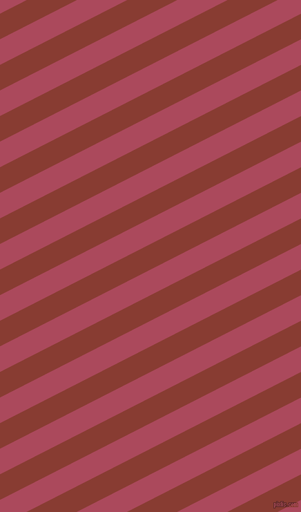27 degree angle lines stripes, 33 pixel line width, 33 pixel line spacing, Prairie Sand and Hippie Pink stripes and lines seamless tileable