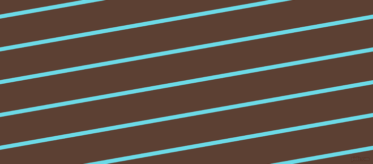 10 degree angle lines stripes, 8 pixel line width, 56 pixel line spacing, Turquoise Blue and Very Dark Brown stripes and lines seamless tileable