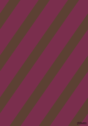 55 degree angle lines stripes, 35 pixel line width, 57 pixel line spacing, Very Dark Brown and Flirt stripes and lines seamless tileable