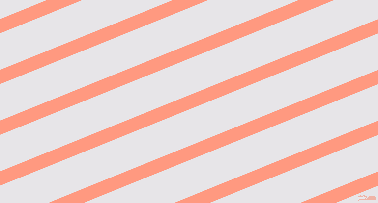22 degree angle lines stripes, 27 pixel line width, 69 pixel line spacing, Vivid Tangerine and White Lilac stripes and lines seamless tileable