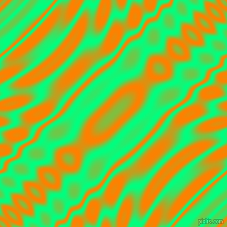 Spring Green and Dark Orange wavy plasma ripple seamless tileable