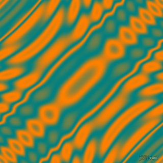 , Teal and Dark Orange wavy plasma ripple seamless tileable