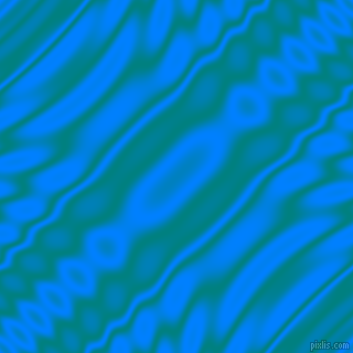 , Teal and Dodger Blue wavy plasma ripple seamless tileable