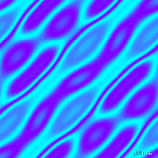 , Aqua and Electric Indigo wavy plasma seamless tileable